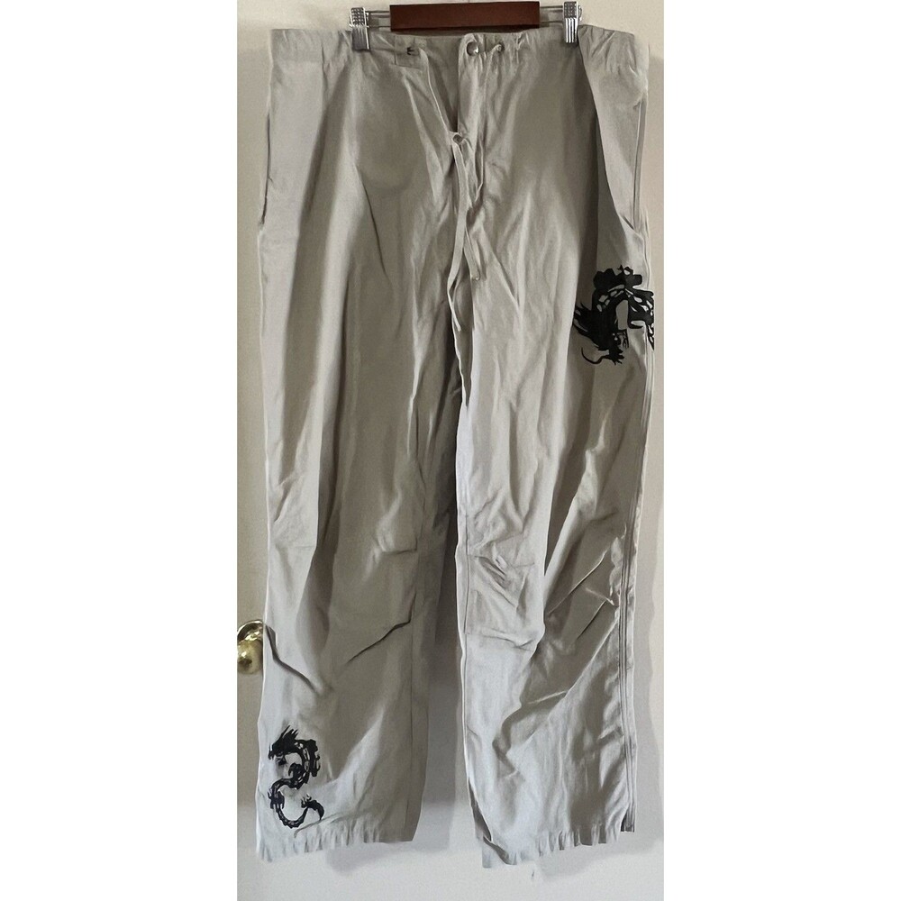 Vintage Y2K Utility Baggy Dragon Skate Rave Pants Men’s Size 38 Beige